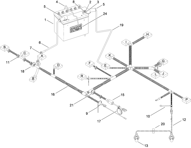 Battery and Electrical Harness Assembly