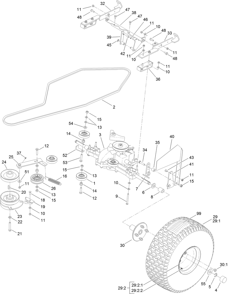 Rear Wheel and Transaxle Assembly