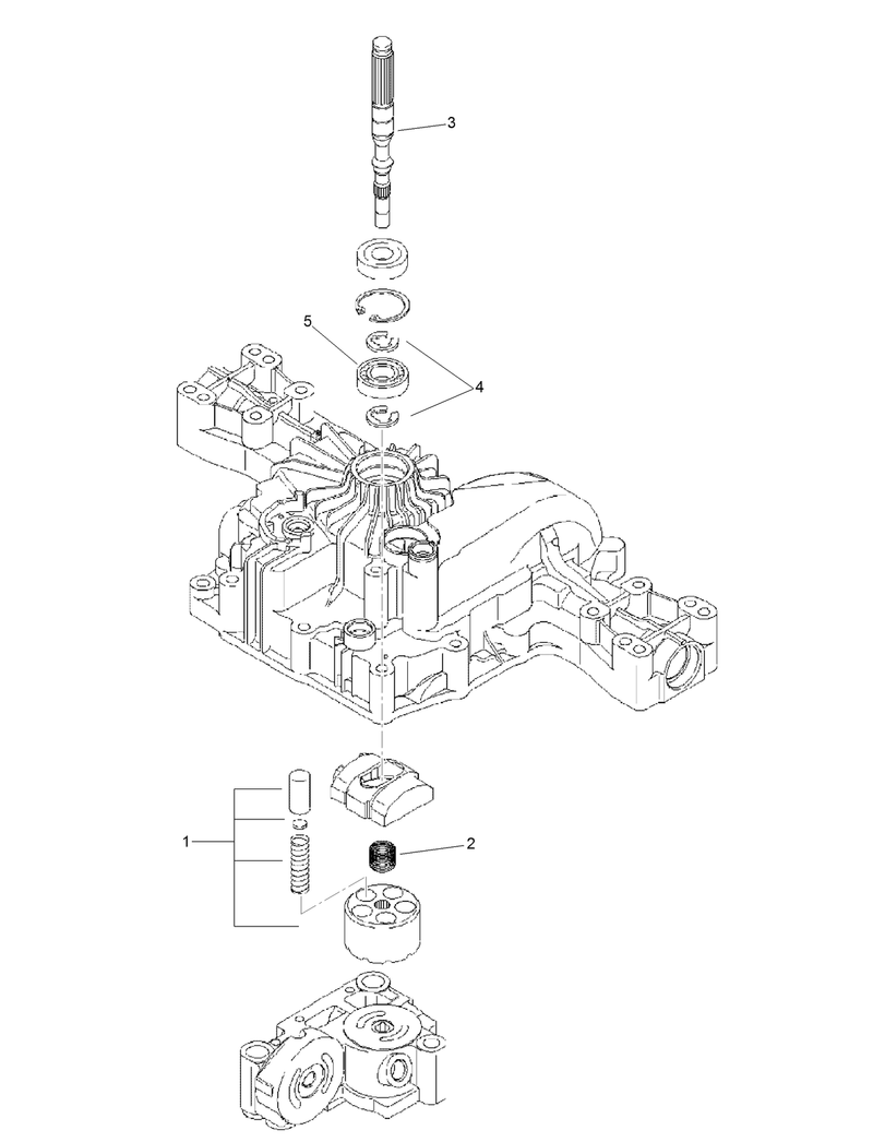 Pump Shaft Assembly Transmission Assembly No 114 3155