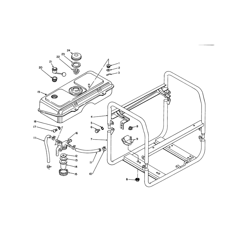 Fuel Tank and Frame Assembly