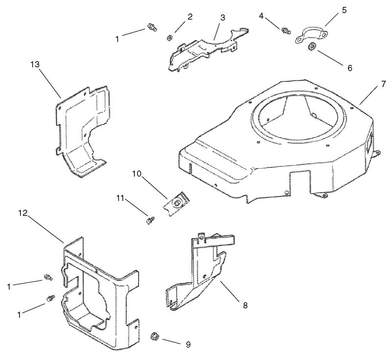 Blower Housing and Baffle Assembly Kohler CV 490 27503