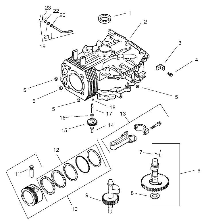 Crankcase Assembly Kohler CV 490 27503
