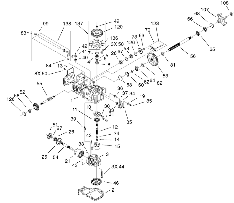 Left Hand Hydro Transaxle Assembly No 100 7361