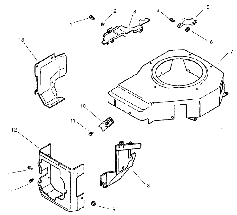 Blower Housing and Baffle Assembly Kohler CV 490 27503