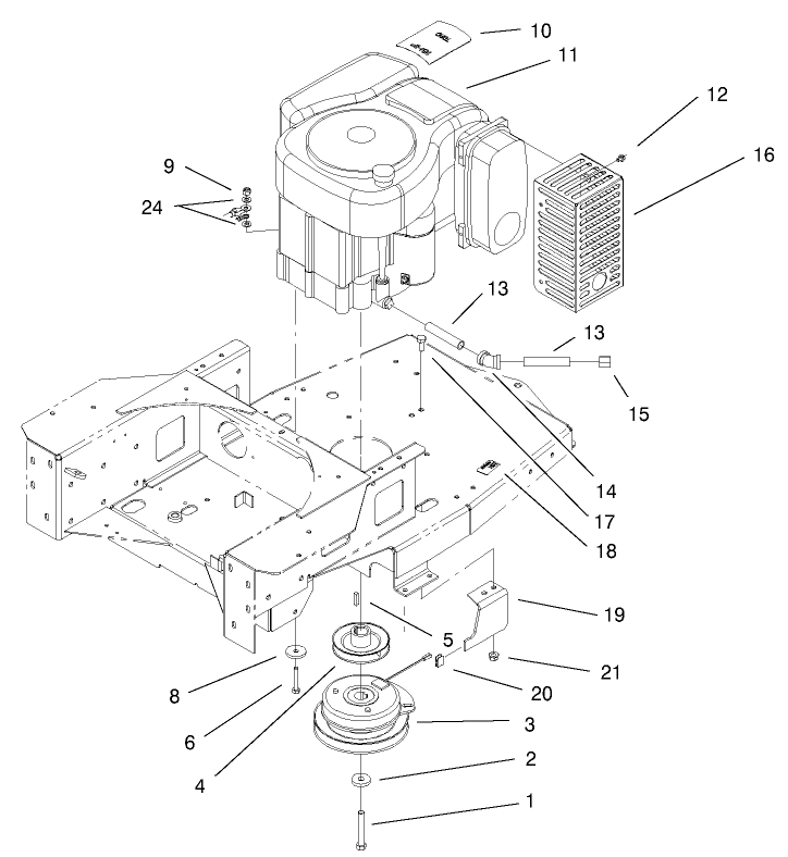 Engine and Clutch Assembly