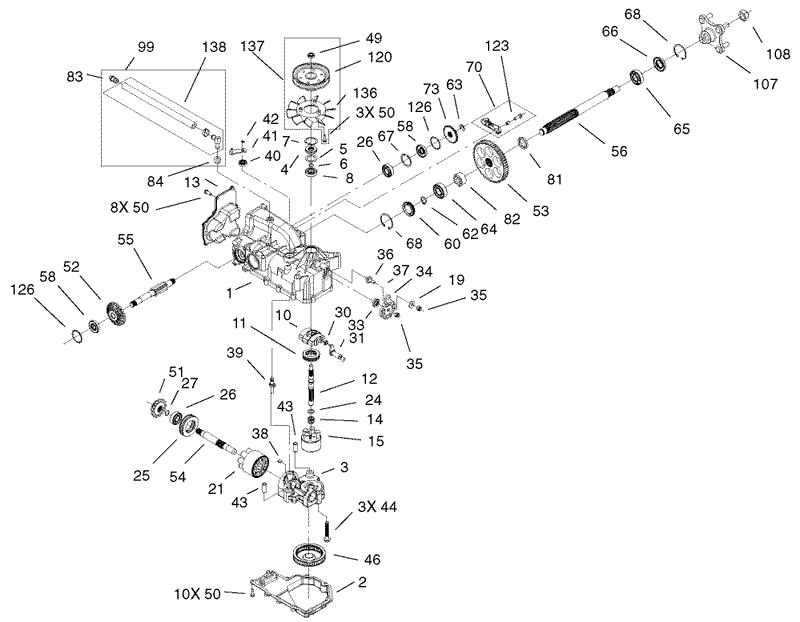 LH Hydro Transaxle Assembly No 100 7361