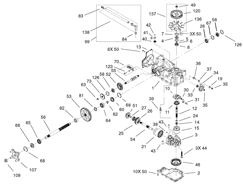 RH Hydro Transaxle Assembly No 100 7360