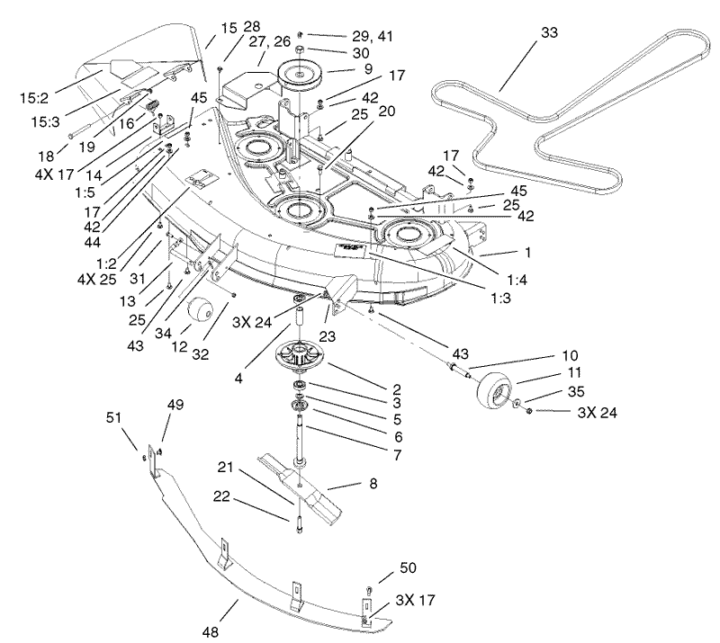 44in Deck Assembly