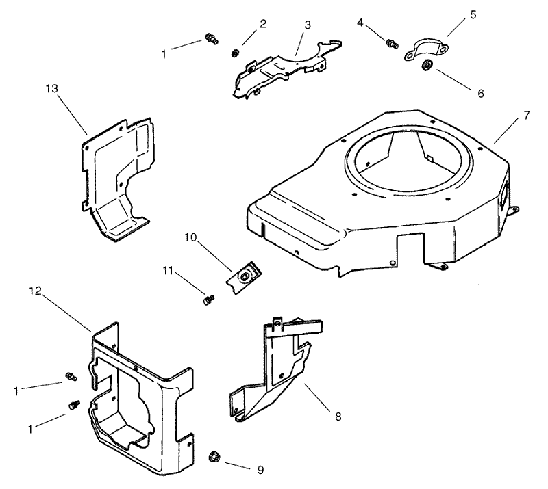 Blower Housing and Baffle Assembly Kohler CV 490S 27503