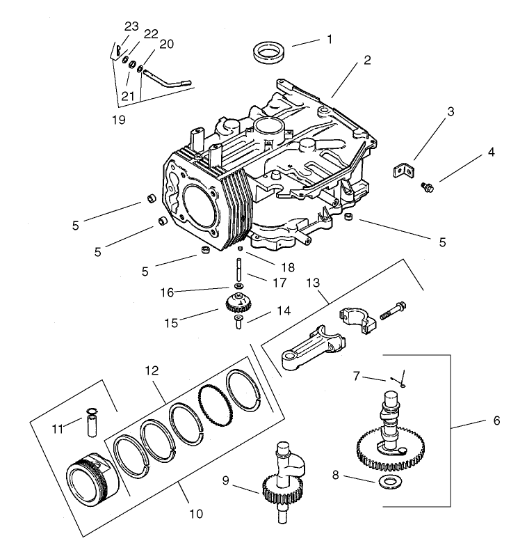 Crankcase Assembly Kohler CV 490S 27503