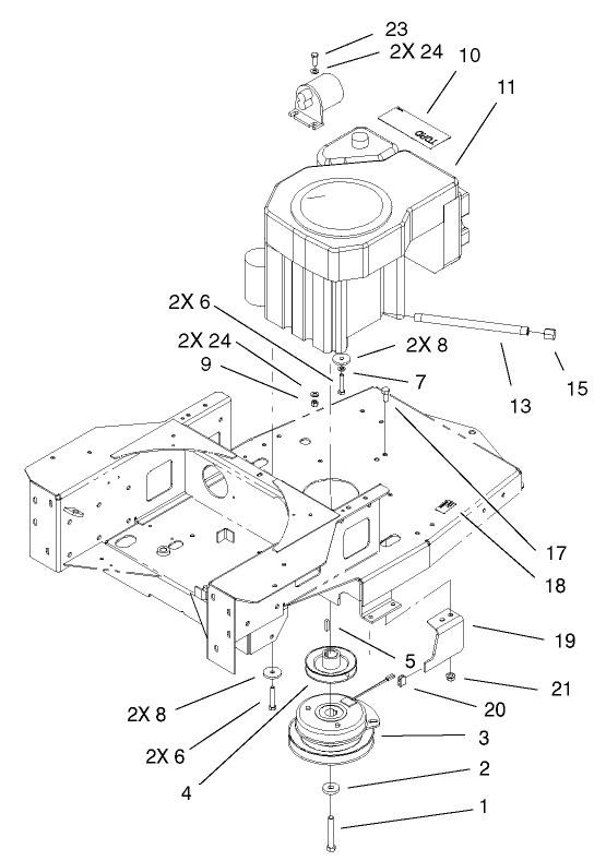 Engine and Clutch Assembly