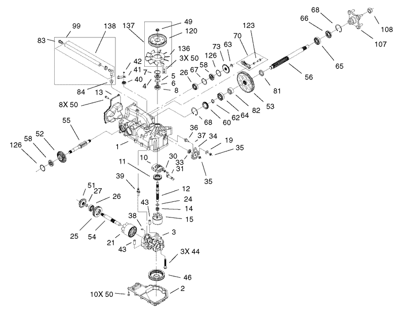 LH Hydro Transaxle Assembly No 100 7361