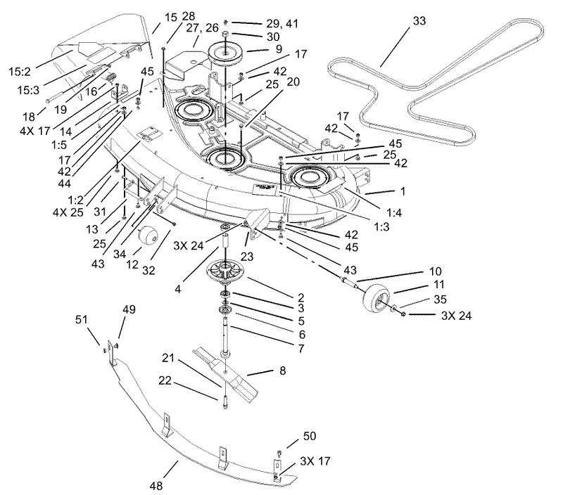 44in Deck Assembly