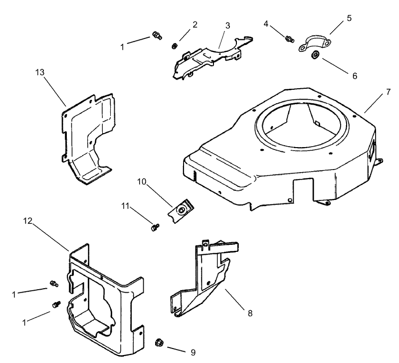 Blower Housing And Baffles Assembly Kohler CV 490S 27503