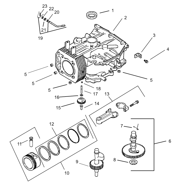 Crankcase Assembly Kohler CV 490S 27503