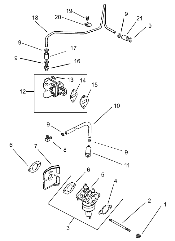 Fuel System Assembly Kohler CV 490S 27503