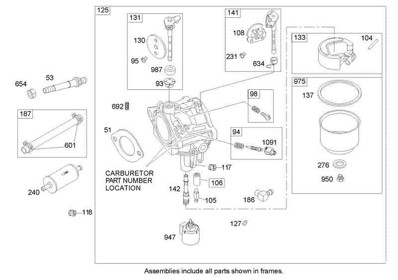 Carburetor Assembly Briggs and Stratton 31M777 0167 E1
