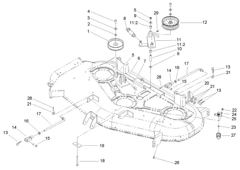 Deck Belt Drive and Lift Assembly