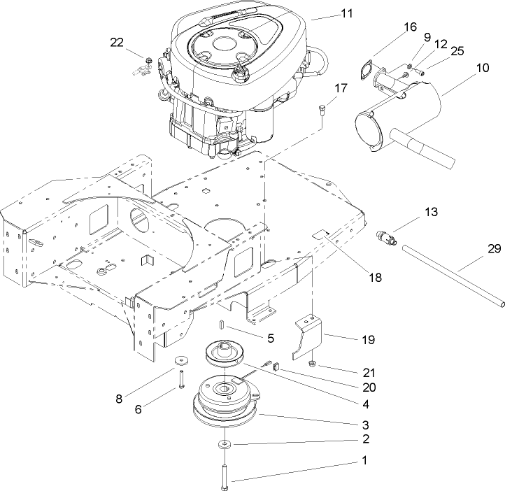 Engine and Clutch Assembly