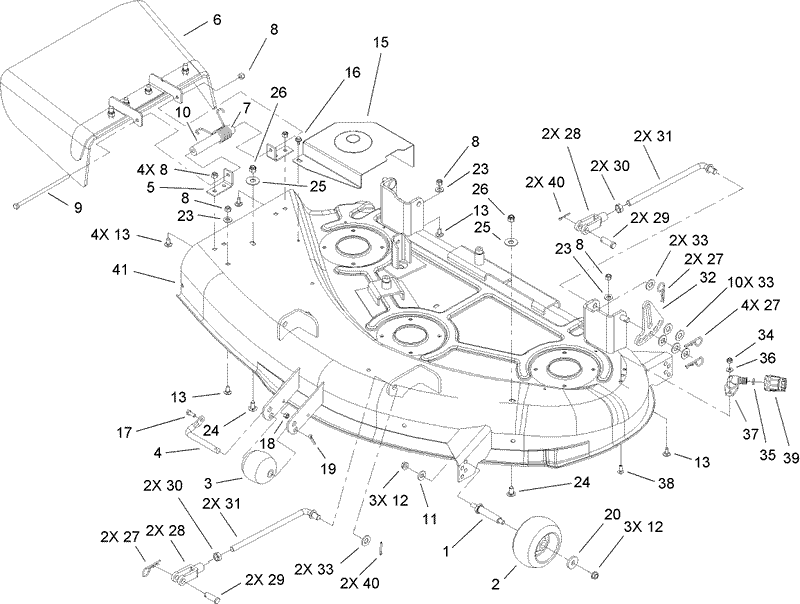 44 Inch Deck Assembly