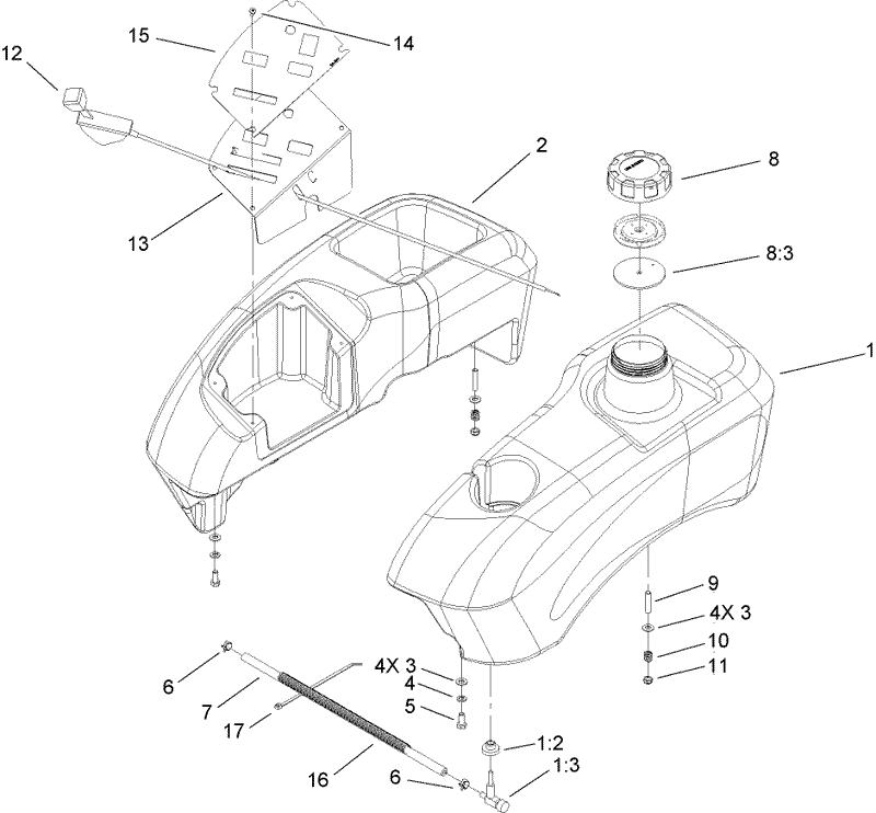 Fuel Tank and Control Pod Assembly