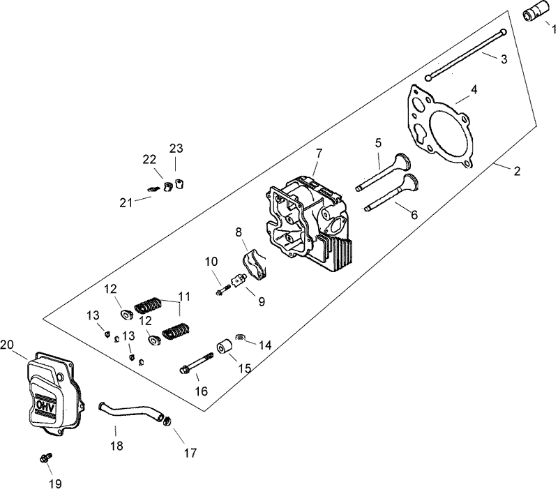 Head Valve and Breather Assembly Kohler Cv492s 27525