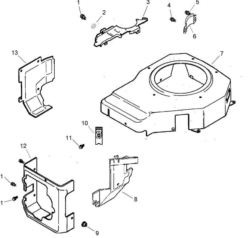 Blower Housing and Baffle Assembly Kohler Cv492s 27525