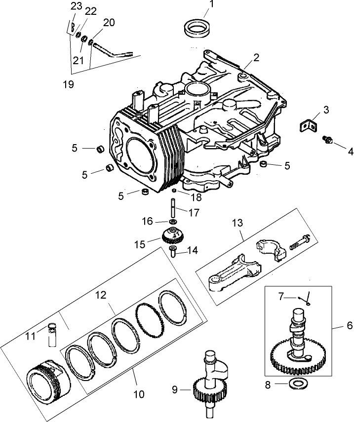 Crankcase Assembly Kohler Cv492s 27525
