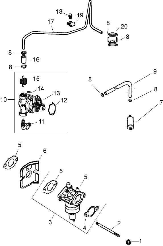 Fuel System Assembly Kohler Cv492s 27525