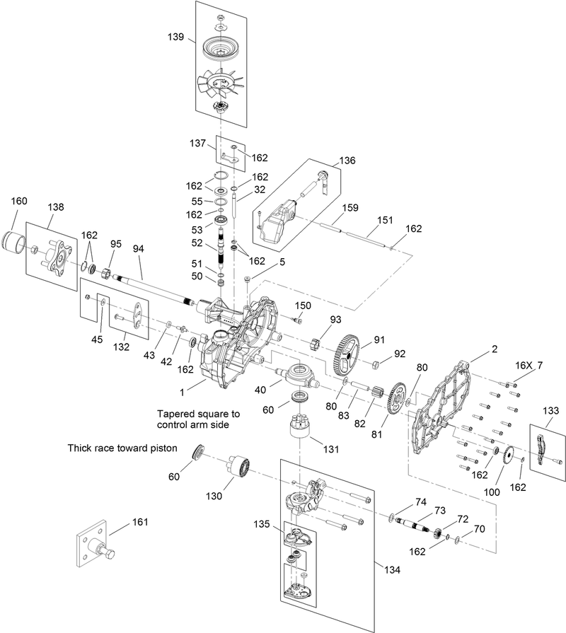 Left Hand Hydro Transaxle Assembly No 119 3330