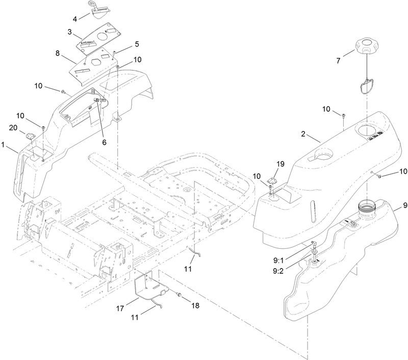 Body Styling and Fuel Tank Assembly