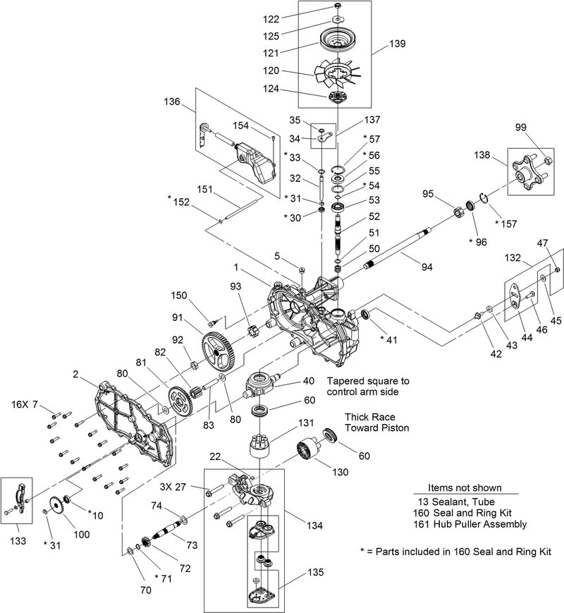 Left Hand Hydro Transaxle Assembly No 119 3330