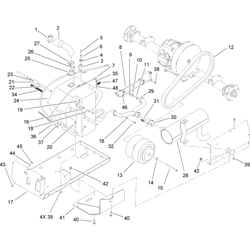 Engine and Clutch Assembly