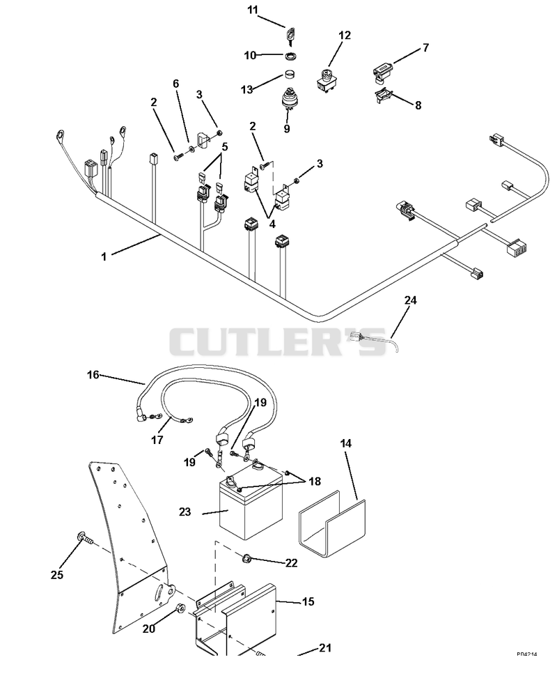 Battery, Electrical Harness and Components