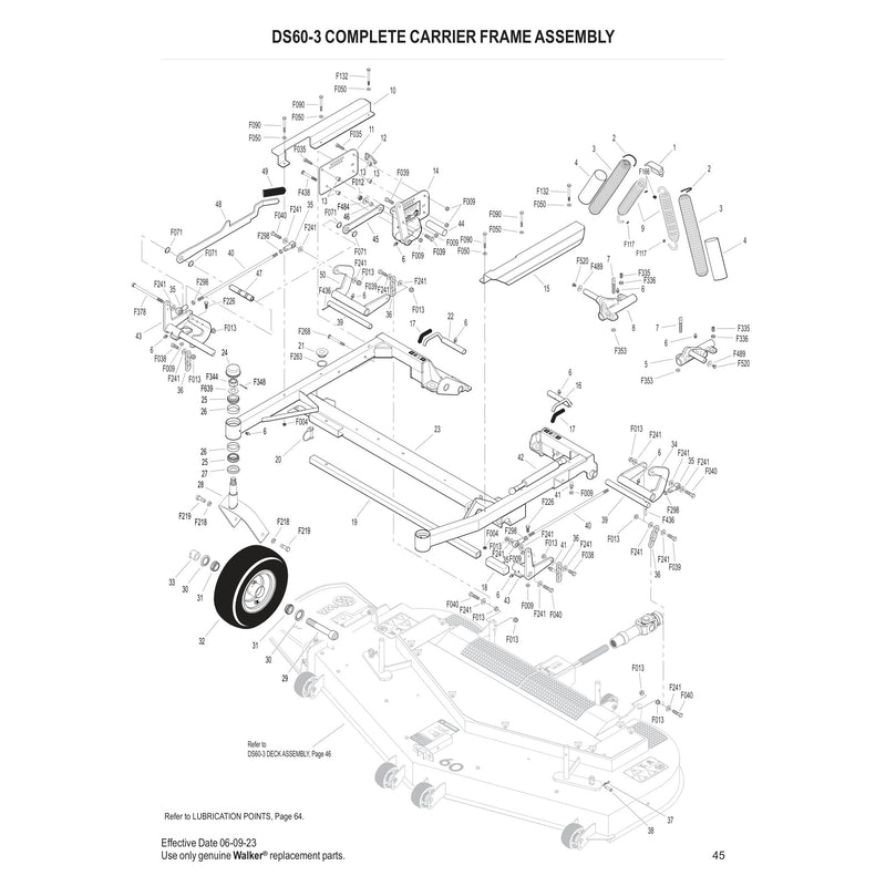 DS60-3 COMPLETE CARRIER FRAME ASSEMBLY