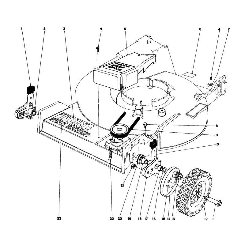 Front Wheel and Pivot Arm Assembly