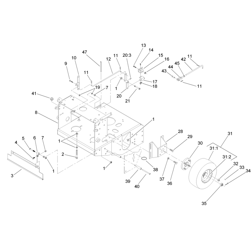 Frame and Wheel Assembly