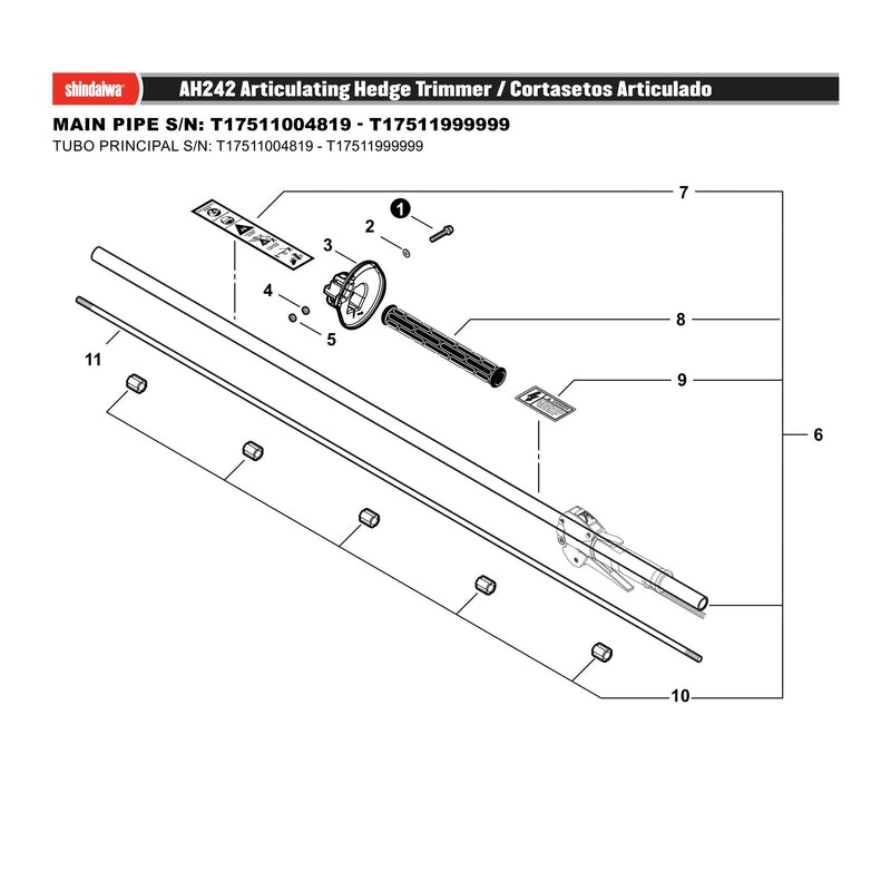 MAIN PIPE S/N: T17511004819 - T17511999999