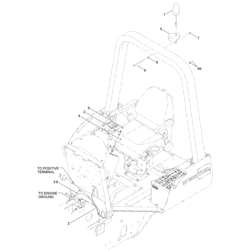Beacon Kit Assembly  RT600 Trencher