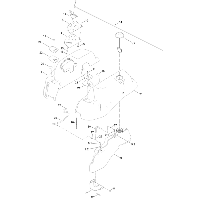 Body Styling and Fuel Tank Assembly