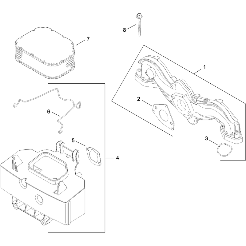 Air Intake and Filtration Assembly Kohler SV715-0016