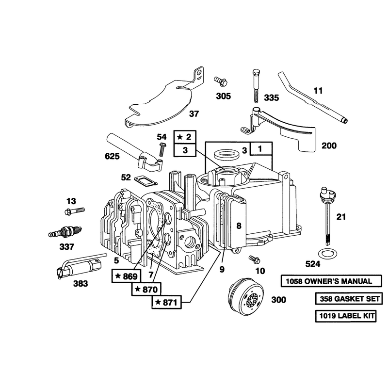 Engine Briggs and Stratton Model 98902-0130-01