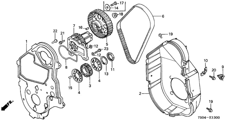 TIMING BELT@CAM PULLEY   @WATER PUMP              (HT3813/K1/4213)