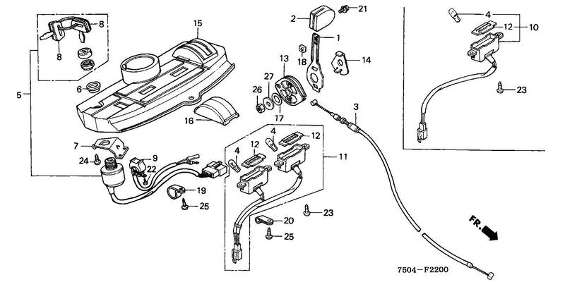 INSTRUMENT PANEL@THROTTLE LEVER