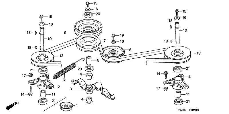 BLADE SHAFT@DRIVEN PULLEY (HT3810/K1/3813)