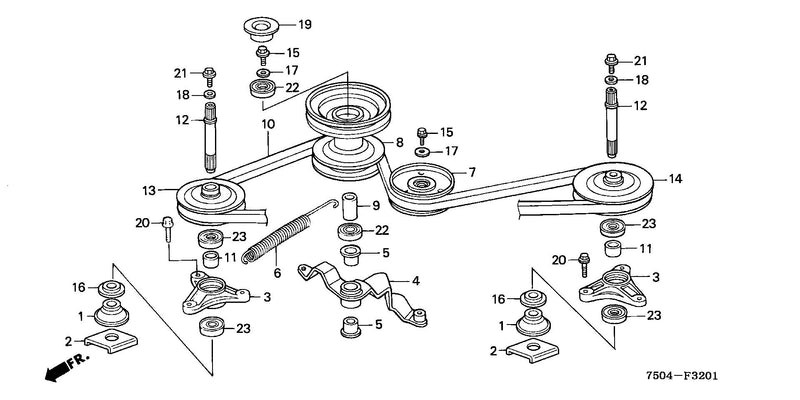 BLADE SHAFT@DRIVEN PULLEY (HT3810K2/3813K1)