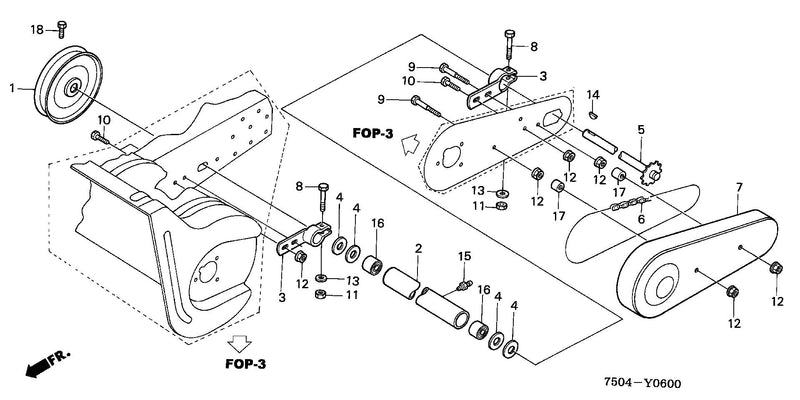SNOW THROWER PULLEY      (HT3810ST)