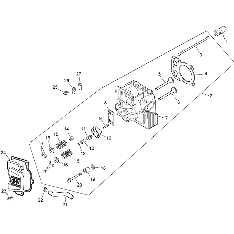 Head Valve and Breather Assembly Kohler CV13T-21540