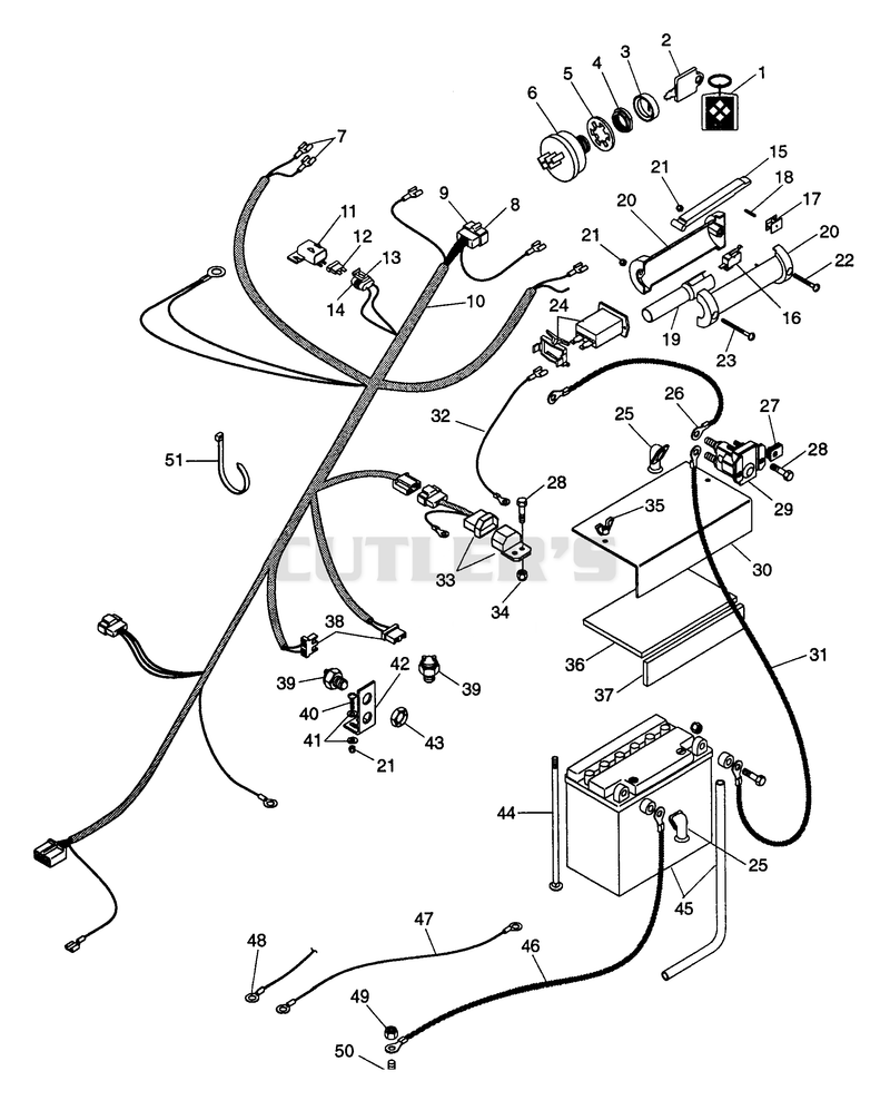 Electrical System - 16 H.P. And 18 H.P. Units (Electric Start)