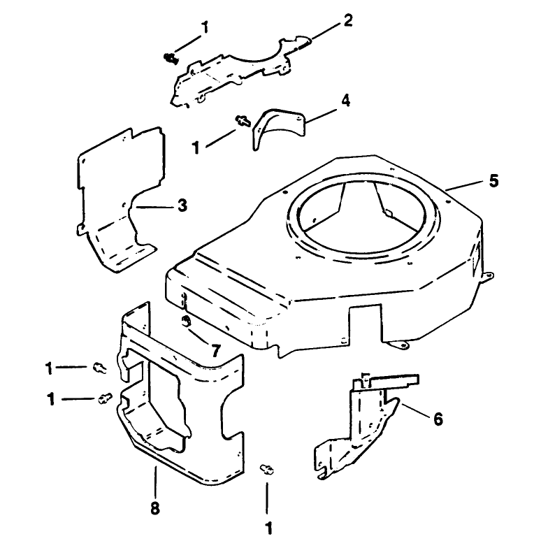 Blower Housing and Baffle Engine Kohler Model No Cv14 T 1412